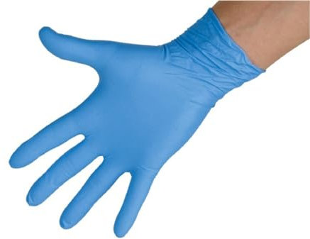 Kerbl Nitrilo Sensitive S azul, 100 ud desechables, sin polvo