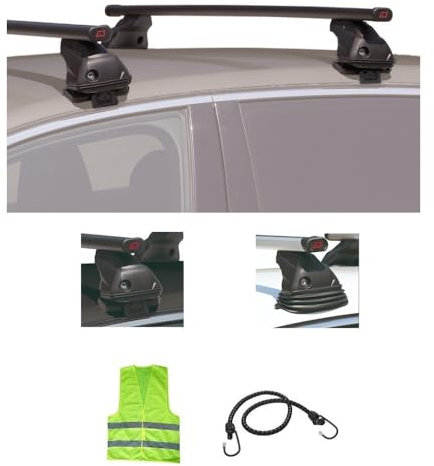 KOMPATIBEL MIT Citroen C4 Grand Spacetourer 5p Jahr 2015 (68.103) AUTODACHTRÄGER 130CM Stahl 2STK GEPÄCKTRÄGER-DACHTRÄGER+SPEZIELLES MONTAGESATZ+SCHLOSSSCHLÜSSEL