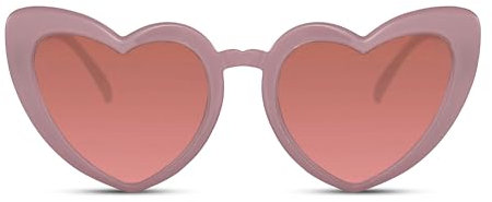 Cheapass Sunglasses Damen Rosa Recycelt Groß Übergroß Herzförmig Sonnenbrille Party Liebe