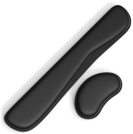 Gomin Handballenauflage für Tastatur und Maus - Ergonomisches Handgelenkstützen-Set rutschfest - Memory-Schaum Handgelenkauflage - Tastaturpad Ergonomisch und bequem für Büro und Home Office