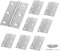 Anstore Scharniere Edelstahl 66×42×1mm, 10 Stück Türscharniere Klappbare Hintere Scharniere für Türen, Fenster & Möbel, Rostfrei & Langlebig Kleine Klavierband Steckverbinder mit 60 Schrauben 15x3mm