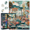 Puzzles for Adults 1000 Pieces: Retro Cityscape Art Jigsaw Puzzles | Classic Cars and Palm Trees Challenging Beach 1000 Piece Puzzle for Adults, Home Decor & Relaxation 27.5 x 19.6