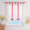 ESLIR Raffrollo mit Schlaufen Raffgardinen Gardinen Küche Bindegardine Transparent Schlaufenrollo Vorhänge mit Stickerei Modern Voile Rot BxH 140x140cm 1 Stück