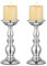 NUPTIO Silber Säule Kerzenhalter, Hochzeit Mittelstücke Metall Kerzenhalter für 8cm Kerzen Stand Dekoration Ideal für Hochzeiten Besondere Ereignisse Partys Wohnzimmer, 2 Stück