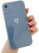 HJWKJUS Compatible with iPhone XR Case for Women Girls, Cute Love Heart Pattern Soft Slim TPU Protective Bumper Phone Case for iPhone XR 6.1＂-Blue Gray