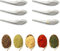 Small Mini Measuring Spoons, Stainless Steel, Perfect for Spice Jars, Masala Dabba Spice Spoon, Storage Tins, Coffee, Tea, Condiments, Sugar, Honey, Milk Powder, Ice Cream - Set of 6