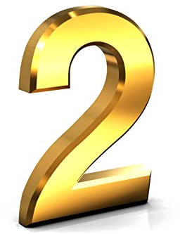 Stick On Door Numbers, 3 Inch 3D Mailbox Numbers, Self Adhesive House Numbers Plaques, Door Numbers for House, Apartment, Mailbox, Hotel, Office, Room, Courtyard, Cafe (2, Gold)