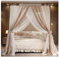 Betthimmel Zweifarbiges Betthimmel-Moskitonetz Aus Leinen, Mädchen Junge Erwachsene Schlafzimmer Dekoration 4 Eckpfosten Bettvorhang, 150cm/180cm/200cm (Color : 1#, Size : 200X220cm/79X87in)