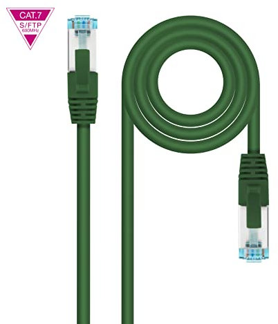 Nanocable 10.20.1701-GR - Cable de Red Cat.7 600MHZ LSZH SFTP PIMF AWG26, Verde, 1 m