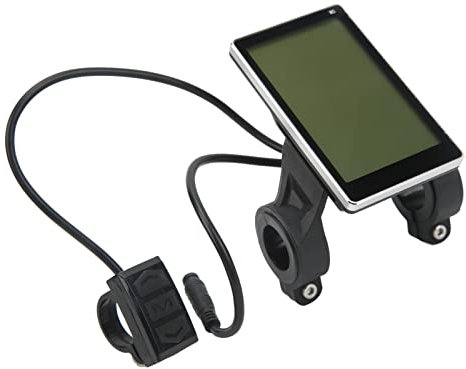 VBESTLIFE Elektrischer Fahrrad-Fahrradcomputer, 24 V 36 V 48 V 60 V Universal-Display Meter M5 LCD-Display mit Wasserdichtem Anschluss für Elektro-Fahrrad-Roller