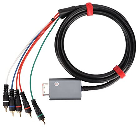 Septpenta Komponentenkabel, Plug and Play, Unterstützt Auflösungen Von 480i, 480p, 576i, 576p, High Definition, 1,8 M Langes YPbPr Kabel für Gamecube Konsolen mit Digitalen Videoanschlüssen