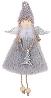 TianWlio Puppe Weihnachten Engel Geschenke Anhänger Weihnachtsschmuck Ornamente Dekoration & Aufhänger Hängesessel Aufhängung Set Holzbalken (Grey, One Size)
