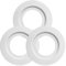 Fizring 3 Pack Lampshade Reducer Ring — Metal Light Fitting Lamp Shade Adaptor Rings for ES/E27 to BC/B22 Plate, Washer/Converter for Light Shade — White