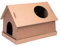 smiley pack Katzenhaus, 58 x 43 x 41 cm, Katzenhöhle nachhaltig und umweltschonend, Katzenhäuschen aus Karton, Katzen-spielhaus, Katzenhütte, Wellpappe stabil, einfach aufstellbar