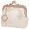 Firclfuy Porte Monnaie Femme en Dentelle Elégante Porte Feuilles Fermeture Fermoir avec Porte-clés pour Coin Carte Cadeau Fête Mariage Anniversaire Firclfuy Purse, White, Unique