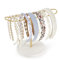 Dahey Headband Holder Metal Headband Organizer Hair Hoop Display Stand, Modern Hair Accessories Organizer Storage Hair Ropes Bracelets Bangles College Dorm Room Decor for Women and Girls, Gold