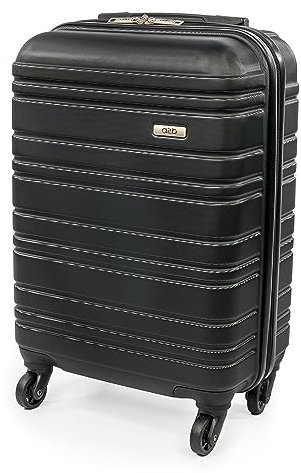 A2B Gepäck Hartschalenkoffer mit Rollen - Hartschalengepäck qualitätsgeprüfte Räder & Griffe, Schwarz , S, Koffer