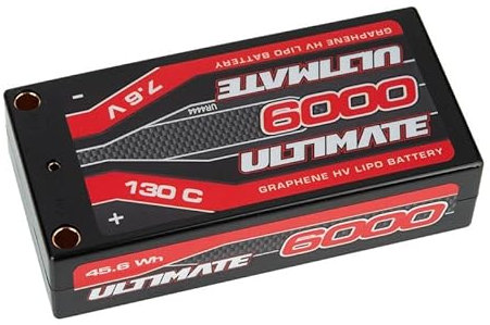 Ultimate Graphene LiPo RC Batterie shorty rigide 7,6 V 6000 mAh 130 C Taux de 5 mm