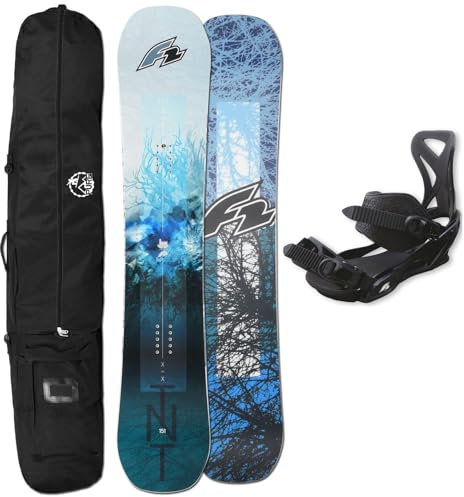 F2 Herren Freestyle Snowboard TNT 151 cm + F2 Sonic BINDUNG GR. L + Bag