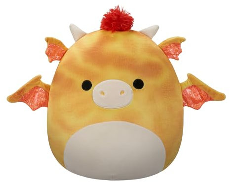 Squishmallows SQCR05480 - Dieric der gelbe Drache 40 cm, offizielles Jazwares Plüsch, superweiches Kuscheltier