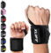 xlift Polsiere Palestra - Fascette Palestra - Polsini Palestra - Fasce Polsi Palestra - Bodybuilding, Palestra, Calistenics, Wrist Wraps, Gym - Accessori Fitness per Uomini e Donne (Nero)