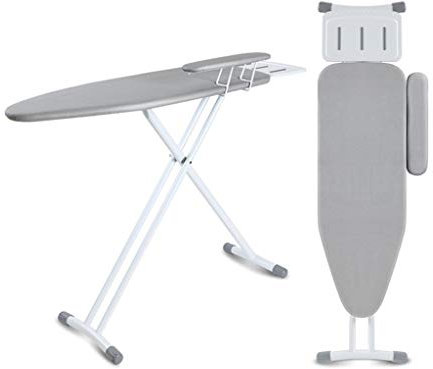 ASHILD Tabla de Planchar para Interiores, Mangas de Hierro fijas, Mesa de Planchar Plegable para el hogar, balcón, Dormitorio, Tabla de Planchar Adecuada para Camisas