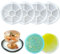 Midnadiy Lot de 4 moules en résine - Moules en silicone durables pour résine époxy, Jesmonite Terrazzo, béton, plâtre (plateau ondulé)