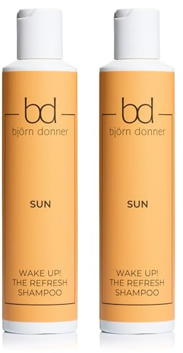 Björn Donner Wake-up! Refresh Shampoo Duo – belebendes Koffein-Menthol Shampoo mit Grüntee-Extrakt für frische Kopfhaut & revitalisiertes Haar, 2×200 ml