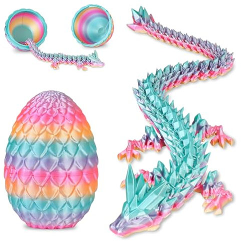 Olee Odee Dracheneier 3D-gedruckte Fidget-Spielzeuge für Erwachsene Überraschungsgeschenke für Kinder Freunde Kollegen Geburtstag Halloween Weihnachten Ostern Festgeschenke (Pastell-Regenbogen)