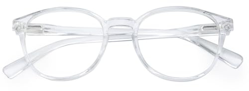 SKYWAY Blue Light Glasses for Women Men, Blue Light Blocking Glasses, Lightweight Round Computer Gaming Glasses Anti Eyestrain UV Glare Non Prescription Glasses