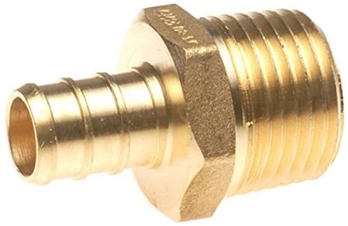 3/4 x 3/4 PEX Male NPT Threaded Adapter - Brass Crimp Fitting 1 Pack