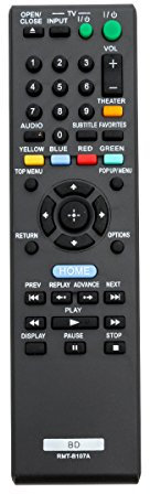 VINABTY RMT-B107A Remote Control replacement fit for Sony BDPBX37 BDPBX57 BDPS270 BDPS370 BDP-S370 BDP-S373 BDPS470 BDP-S470 BDPS570 BDP-S570 BDP-S350 BDP-N460 BDP-S360 BDP-S560 SMT9952 Blu-Ray Player