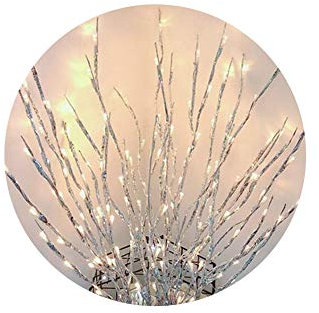 floatofly Branch Lights, Christmas 20 LEDs Willow Branch Lamp Light Wedding Party Tree Battery Operated Twig Lights Decoration for Christmas Home Decoration Warm Color