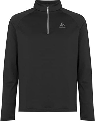 Odlo Herren Langarm Shirt mit Reißverschluss BESSO, black, L