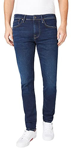 Pepe Jeans Stanley Men's Jeans Regular Fit Regular Rise Denim, Blue (Denim-vx2), 33W / 34L