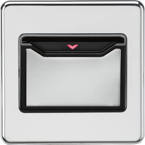 Knightsbridge Screwless Hotel 32A 1G Key Card Switch Polished Chrome