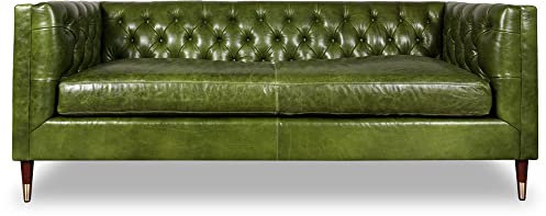 jvmoebel XXL Sofa 3 Sitzer Grün Couch Chesterfield Polster Sitz Garnitur Leder Textil Neu