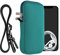 kwmobile Handytasche für Smartphones L - 6,5 - Neopren Handy Hülle Petrol mit Kordel - Handy Tasche mit Handykette 16,5 x 8,9 cm Innenmaße