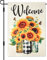 Flagge des Sonnenblumengartens, Gartenfahne Sommer Flagge Garten Sommer Flagge Haus Hallo Sommer Yard Flagge Doppelseitige Sommer Garten Flaggen für Außendekoration