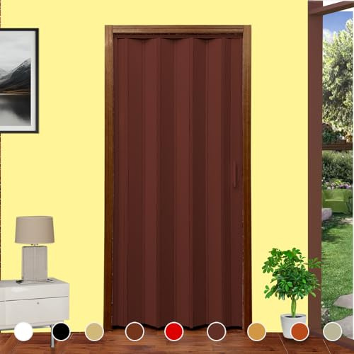 Puerta plegable en kit de bricolaje modelo Lorella H 220 cm de altura. Ancho desde 82 cm hasta 205 cm para cortar y ensamblar a medida en 9 colores. Instrucciones de ensamblaje, montaje, tornillería y