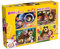Lisciani - MASHA Y EL OSO Puzzle MaxiFloor - 4 x 48 Piezas - Para Niños desde 4 Años - 25x35cm - 4 Puzzles Masha and the Bear con Doble Cara para Colorear - Desarrolla Reflexión y Destreza
