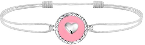 J.Endéar Herz Fußkettchen für Mädchen Damen, Rosa Emaille Fußkettchen Silber 925 Wasserdicht, Boho Schnur Grau Fußkettchen verstellbar, Sommer Strand Schmuck Original