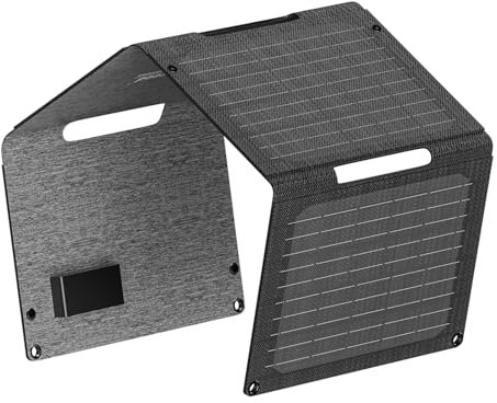 Panneau Solaire Pliable 40W, Panneau Solaire Portable avec sortie USB-A, USB-C et DC, Chargeur Solaire pour station d'alimentation, téléphone, Chargeur Solaire Portable pour camping, randonnée, Voyage