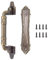 WGFOIP 197 mm Poignée de Porte de Grange, Poignée de Porte Coulissante, Vintage en Bronze galvanisé, Convient pour Portails, Garages