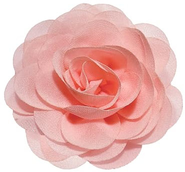85mm Broches Délicates En Forme De Rose En Mousseline De Soie Faites à La Main En Tissu Épingles à Revers Pour Femmes Fête Banquet Robe Costume Vêtements Accessoires Bijoux Cadeaux (rose)