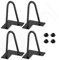 Dihl Set of 4 4 Black Hairpin Legs, 2 Rod, Steel, for Side Coffee Trestle Tables, Desks, Stands, Bench, 4 Pack, 100mm, 10cm Heavy Duty Furniture Leg Set with Floor Protectors