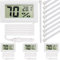JYUDAUFU 4 pièces Mini thermomètre hygromètre digital avec sonde Thermomètre hygromètre à affichage LCD Celsius avec attache-câble en nylon pour incubateur, humidificateur, serre