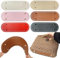 ROLLWAY 6 Stück Taschenboden zum Häkeln, 30x10cm Taschenboden für Häkeltaschen, PU Leder Oval Korbboden zum Häkeln Ehäkel Zubehör Häkelzubehör Tasche Boden für DIY Gehäkelte Taschen Strickbeutel