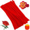 XIAOJING0 100 Stück Pfeifenreiniger Chenilledraht 30CM Biegeplüsch Kunst Pfeifenputzer Bunt Bastelset Bendable DIY Twist Stick Biegeplüsch Bunt zum Basteln für Zum Basteln und Dekorieren(Großes Rot)