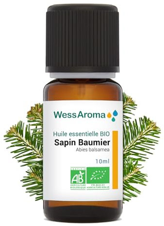 Huile Essentielle BIO de Sapin Baumier 10ML - Certifiée AB - 100% Pure & Naturelle, Chémotypée HEBBD - Pratiques agricoles durables - Analysée et conditionnée en France